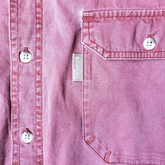 Columbia XCO Men's Sunwashed Maroon Cotton Casual - Picture 7 of 14